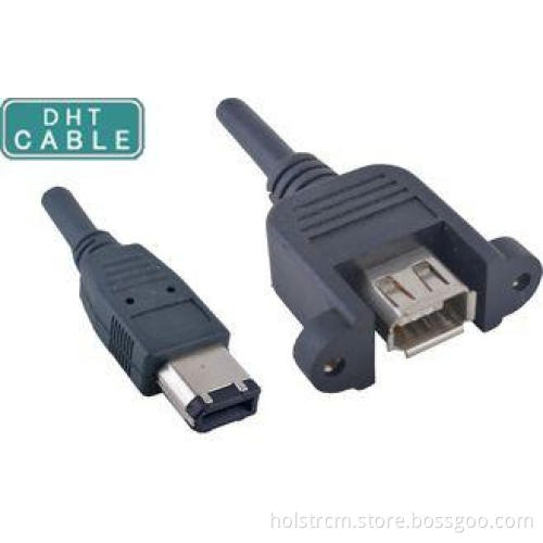 High Speed Firewire 1394A 6 Pin Friction Fit to 1394A Femal
